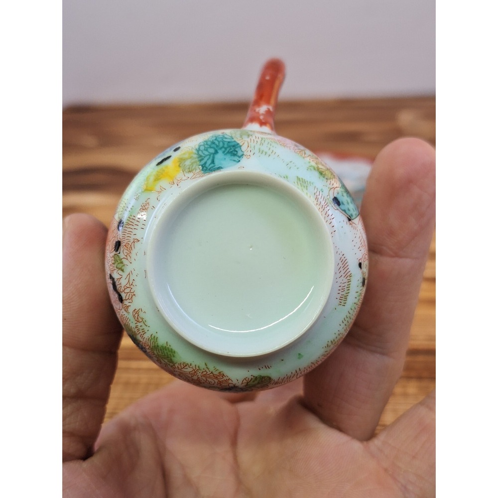 Porcelain Hand Painted Japan Demitasse Cup Saucer Lithophane‎ - Picture 10 of 10